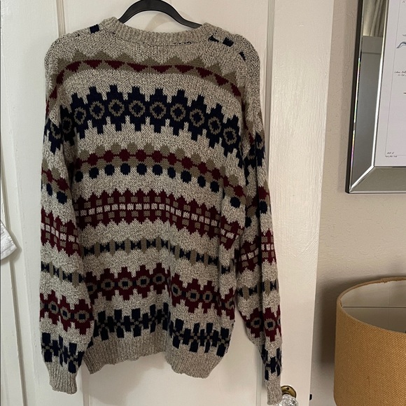 Vintage Eddie Bauer wood sweater fair isle - Picture 5 of 5